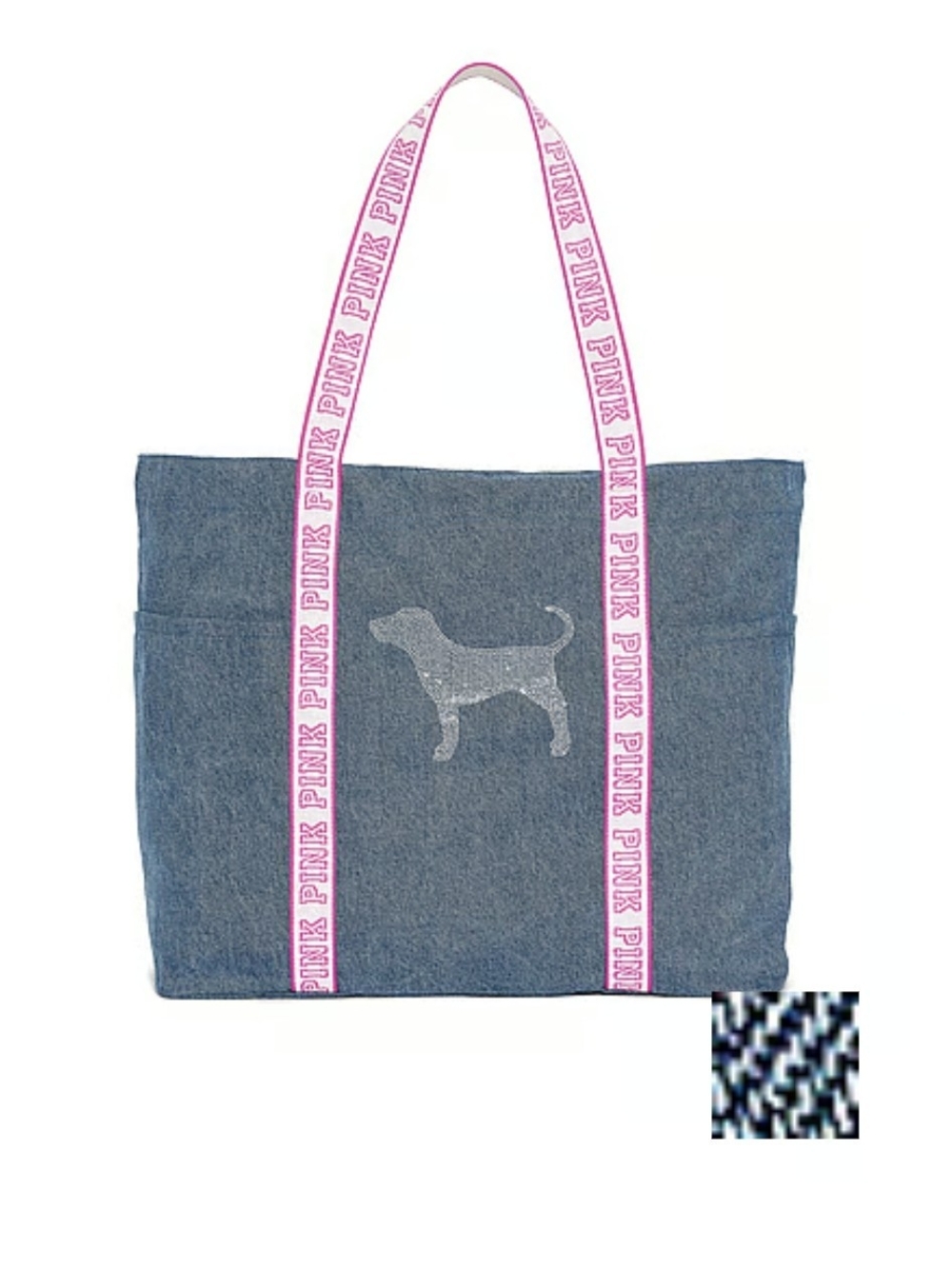 PINK Victoria's Secret Diamante Tote Bag - Denim